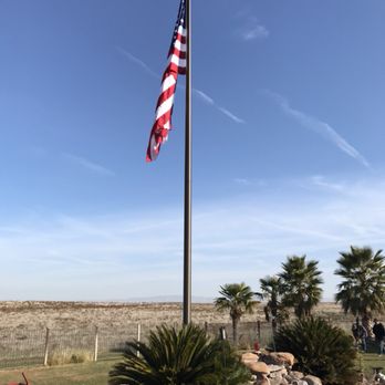 American flagpole installation in California