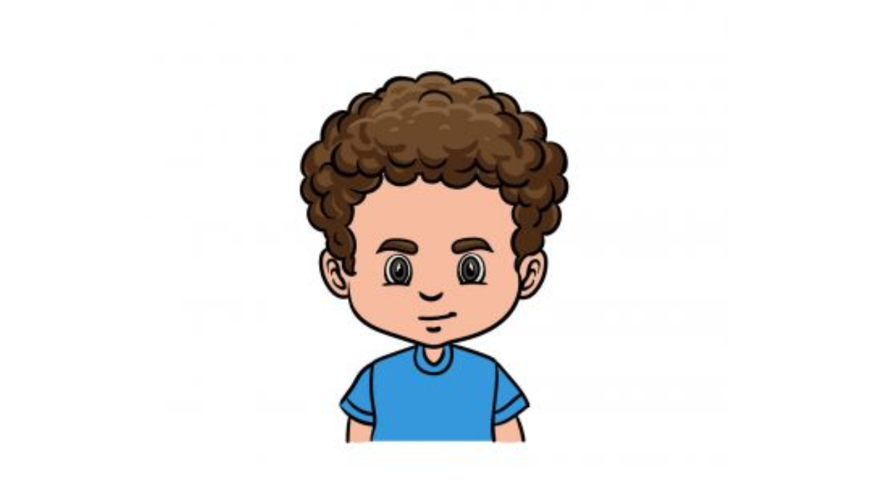 Draw Curly Male Hair