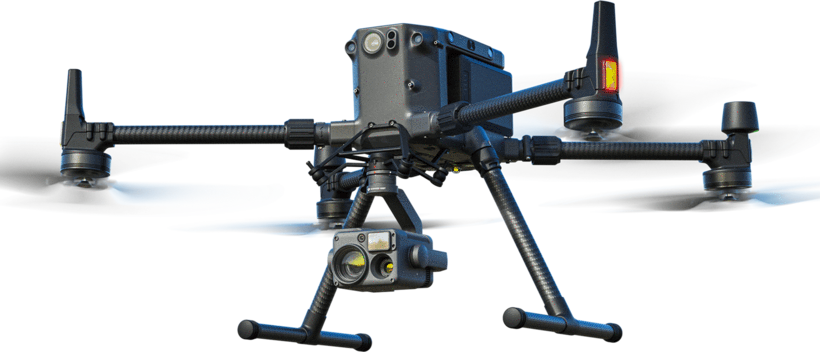 professional drone flying