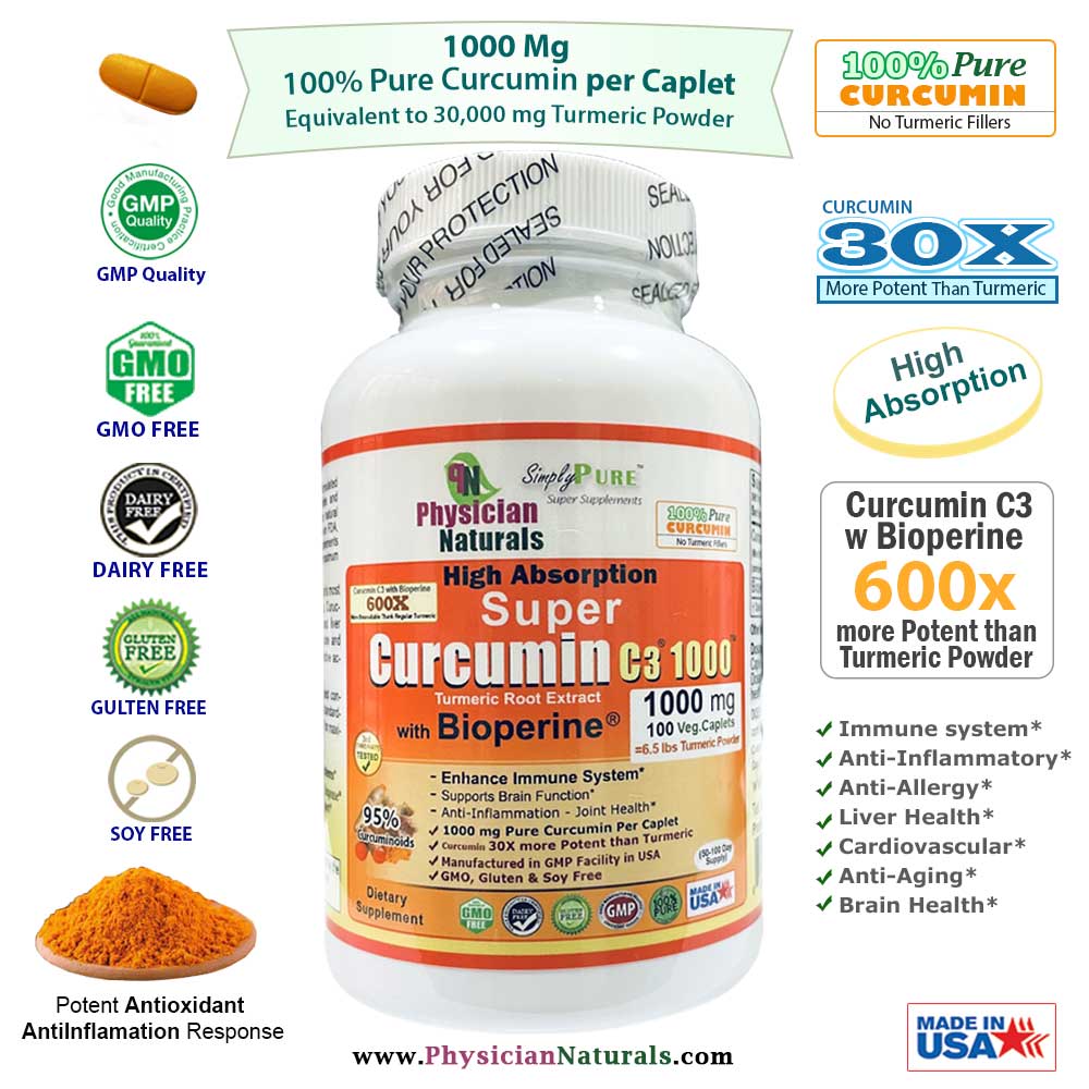 Organic curcumin supplement