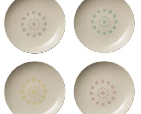 Alberte Plates Set of 4 Danish Design by Bloomingville