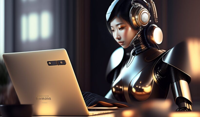 An-ai-robot-with-a-laptop-on-its-lap-in-room-with-1-1-scaled