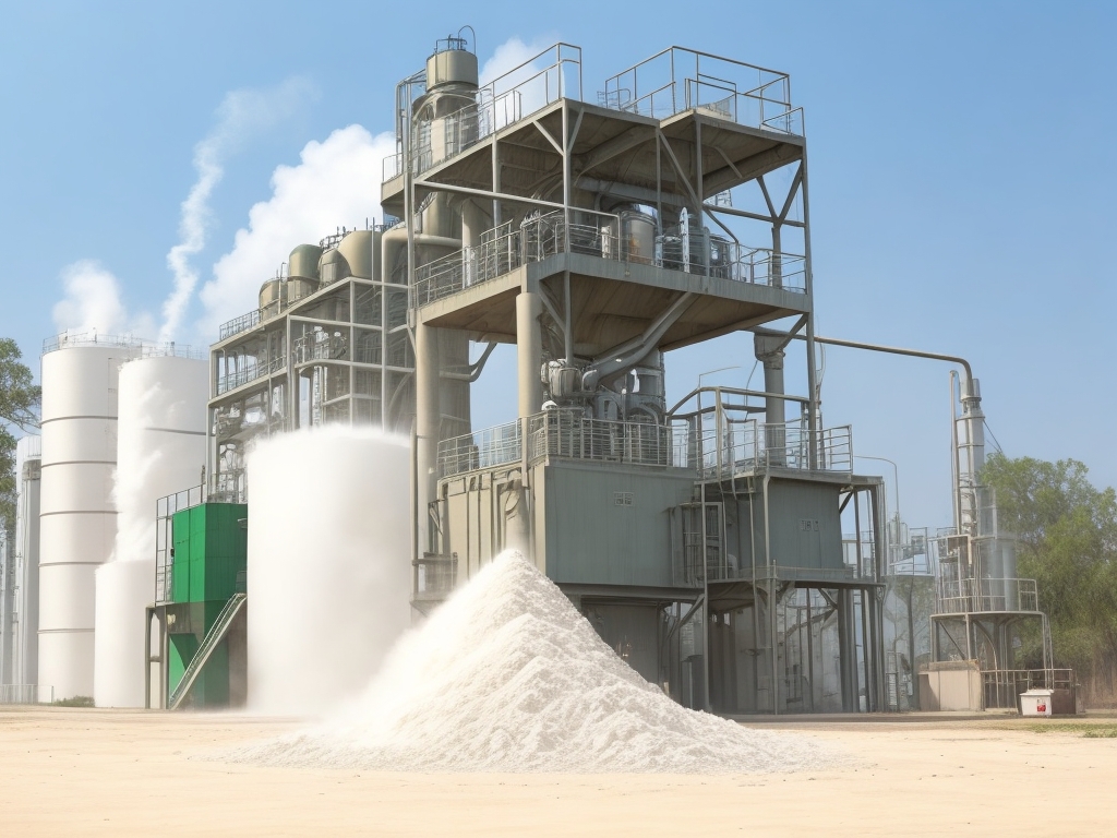 DreamShaper_v7_Guar_Gum_Powder_Manufacturing_Plant_1