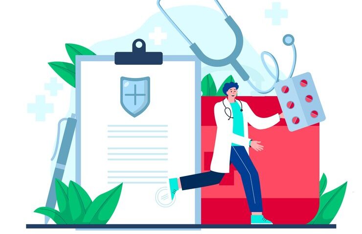 flat-national-doctor-s-day-illustration-with-medic-running-with-pills_23-2149437383