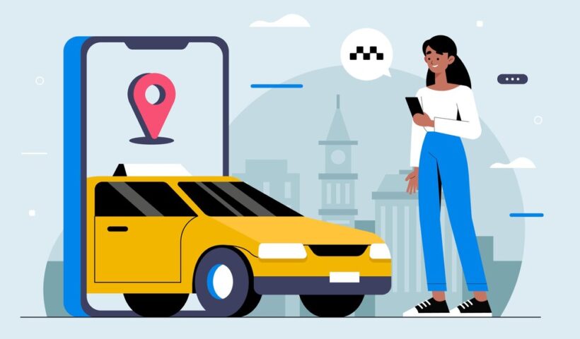 taxi-app-concept