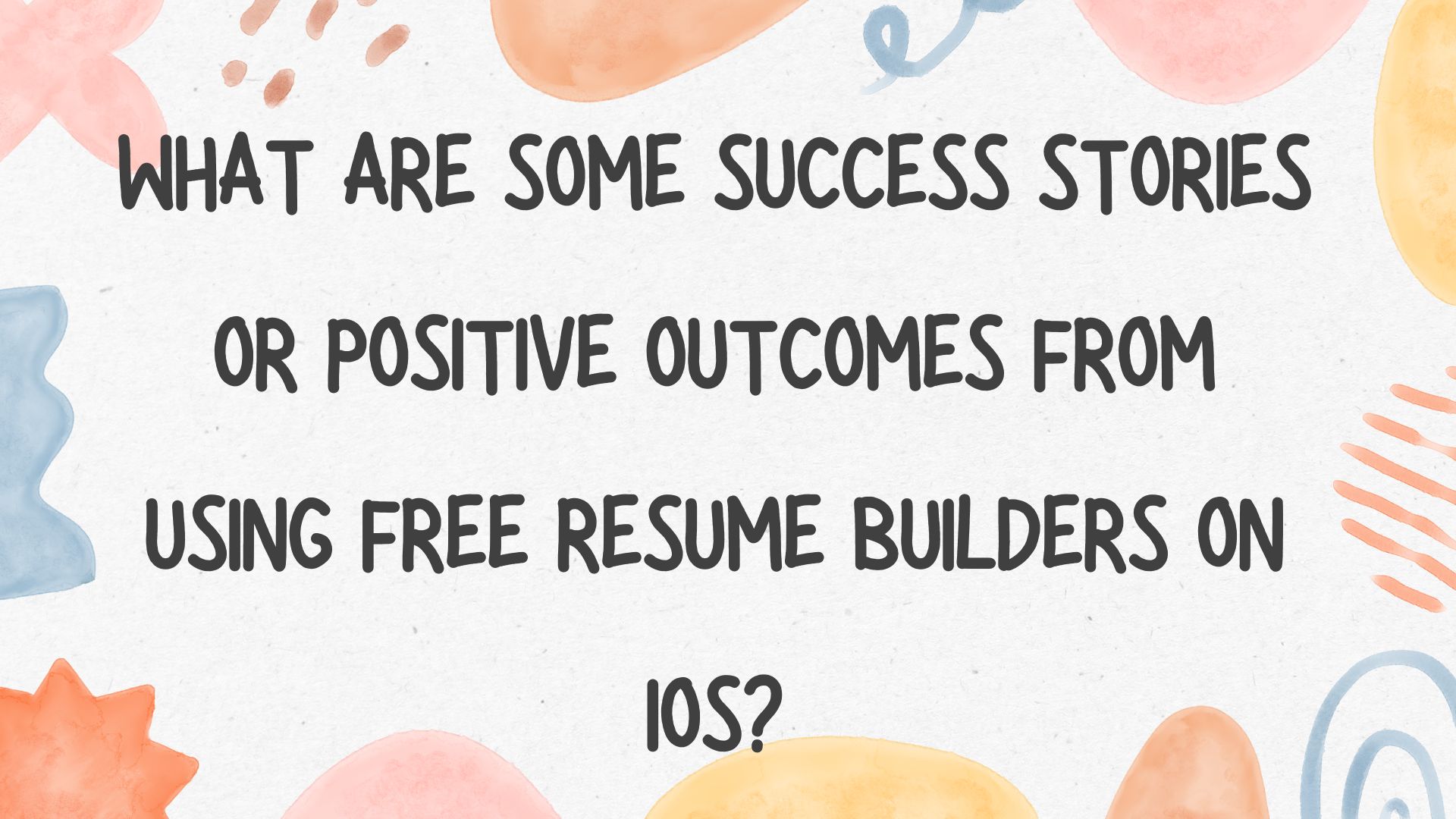 Mastering Your Resume: Free Builders on iOS