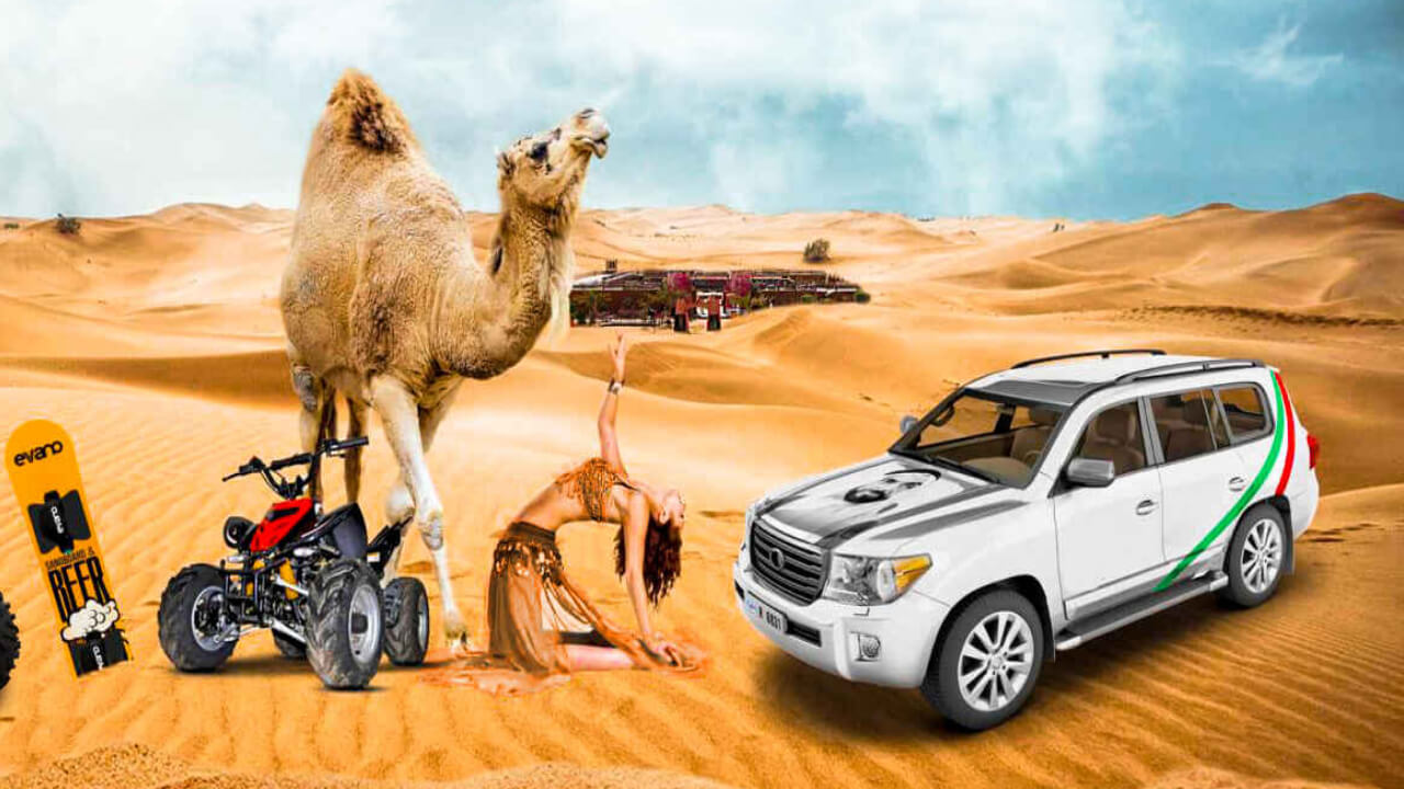 Evening-Desert-Safari-Camel-Ride-Quad-Bike-Belly-Dance-Dune-Bashing