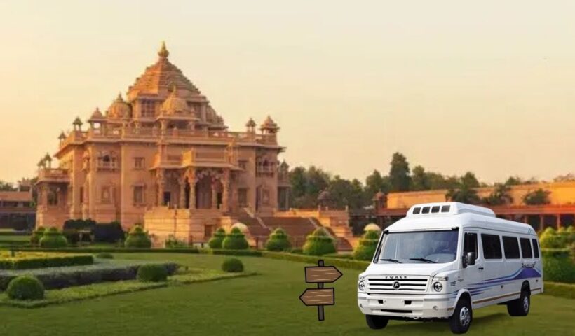 Exploring Ahmedabad's Wonders in a 9-Seater Maharaja Tempo Traveller