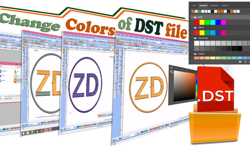 How to change the colors of DST file