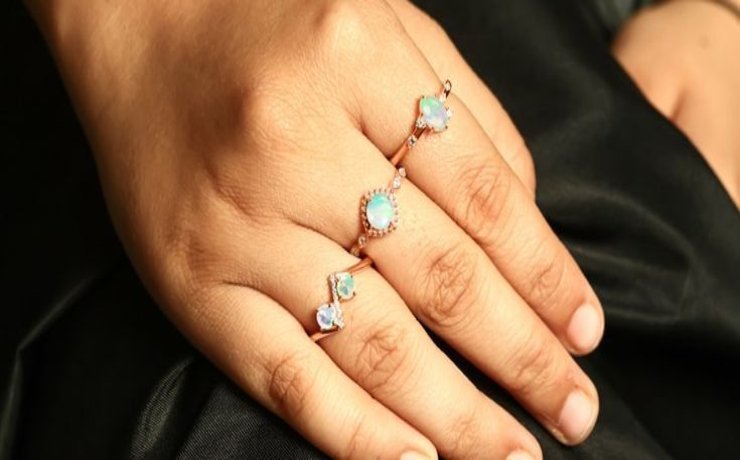 Opal gemstone jewelry