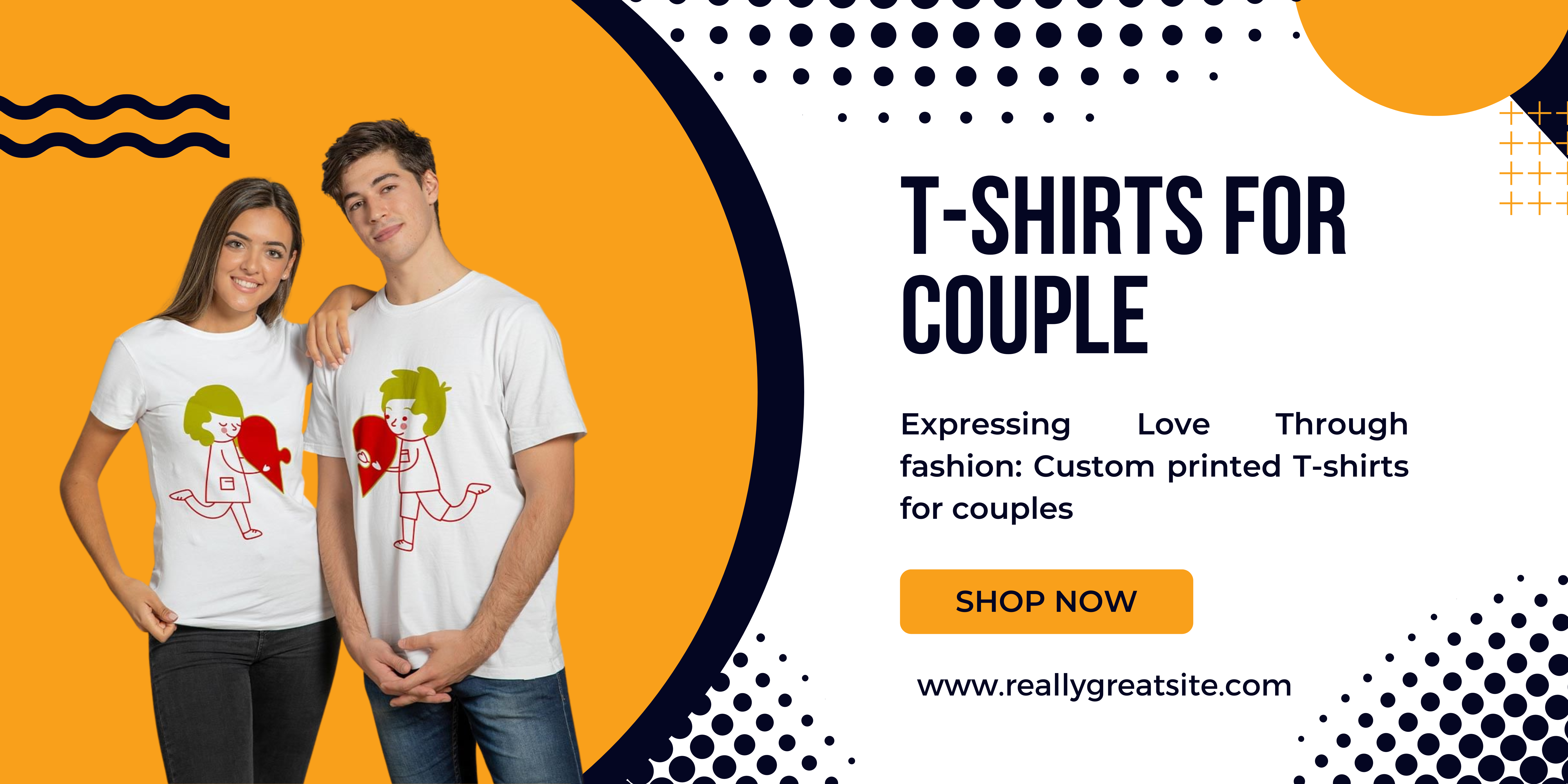 Custom printed T-shirts for couples